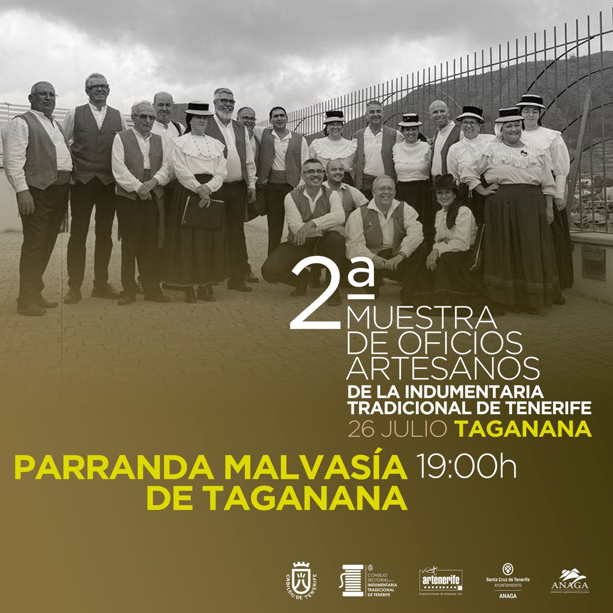 Indumentaria de Tenerife (@indumentariatfe) on Twitter photo 🗣️✨ PASACALLES (13:00h y 19:00h) y HOMENAJE (19:30h) a la Parranda Malvasía de Taganana. 🏆 2ª Muestra de Oficios Artesanos de la Indumentaria Tradicional de Tenerife en #Taganana <a href="/IndumentariaTfe/">Indumentaria de Tenerife</a> <a href="/DistritoAnaga/">Distrito Anaga</a> <a href="/CabildoTenerife/">Cabildo de Tenerife</a>
🗓️Sábado 26 julio 2025
🕛Horario: 11:00 a 20:00h 🗣️✨ PASACALLES (13:00h y 19:00h) y HOMENAJE (19:30h) a la Parranda Malvasía de Taganana. 🏆 2ª Muestra de Oficios Artesanos de la Indumentaria Tradicional de Tenerife en #Taganana <a href="/IndumentariaTfe/">Indumentaria de Tenerife</a> <a href="/DistritoAnaga/">Distrito Anaga</a> <a href="/CabildoTenerife/">Cabildo de Tenerife</a>
🗓️Sábado 26 julio 2025
🕛Horario: 11:00 a 20:00h