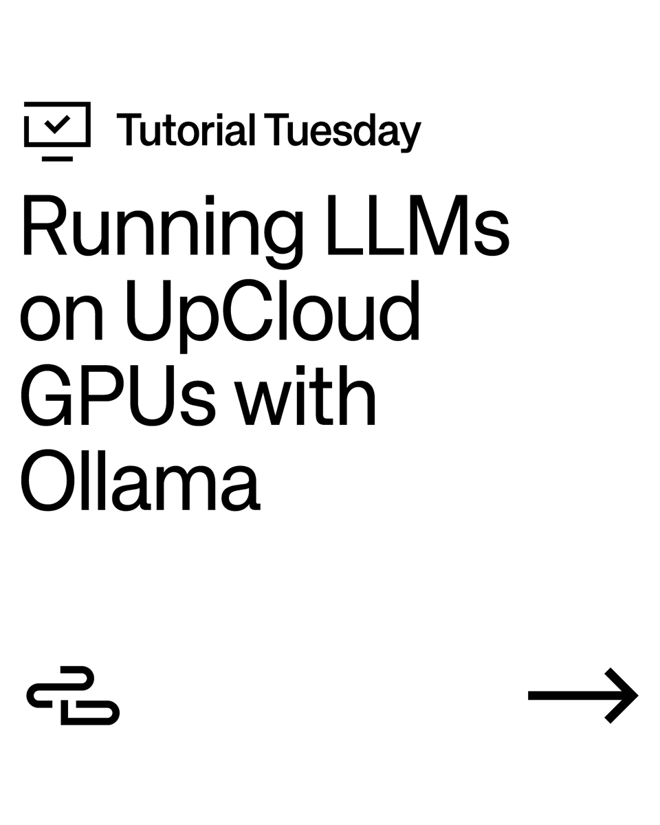 UpCloud's tweet photo. Run open-weight #LLMs like #Mistral7B on your own terms. 🧠
Our latest guide shows how to use #Ollama + #UpCloud GPUs for private, high-perf AI inference.
Tutorial → https://t.co/I9EtvF5tQW
#OpenSourceAI #CloudComputing https://t.co/GYLQyYcaXC