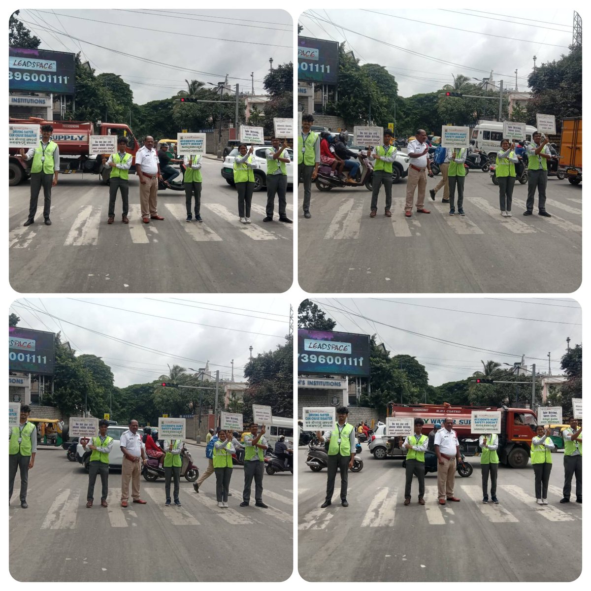 ಅಶೋಕನಗರ ಸಂಚಾರ ಪೊಲೀಸ್ ಠಾಣಾ ವ್ಯಾಪ್ತಿಯಲ್ಲಿ ಸೆಂಟ್ ಜೋಸೆಫ್ ಕಾಲೇಜಿನ ವಿದ್ಯಾರ್ಥಿಗಳೊಂದಿಗೆ ಪಿ.ಎಸ್.ಐ -7 ರವರು ಸಾರ್ವಜನಿಕರಿಗೆ ಸಂಚಾರ ನಿಯಮಗಳ ಪಾಲನೆಯ ಮಹತ್ವದ ಬಗ್ಗೆ ಮತ್ತು ಅವುಗಳ ಉಲ್ಲಂಘನೆಯಿಂದ ಉಂಟಾಗುವ ಪರಿಣಾಮಗಳ ಕುರಿತು ಜಾಗೃತಿ ಮೂಡಿಸಲಾಯಿತು. #BeARoadSafetySuperhero