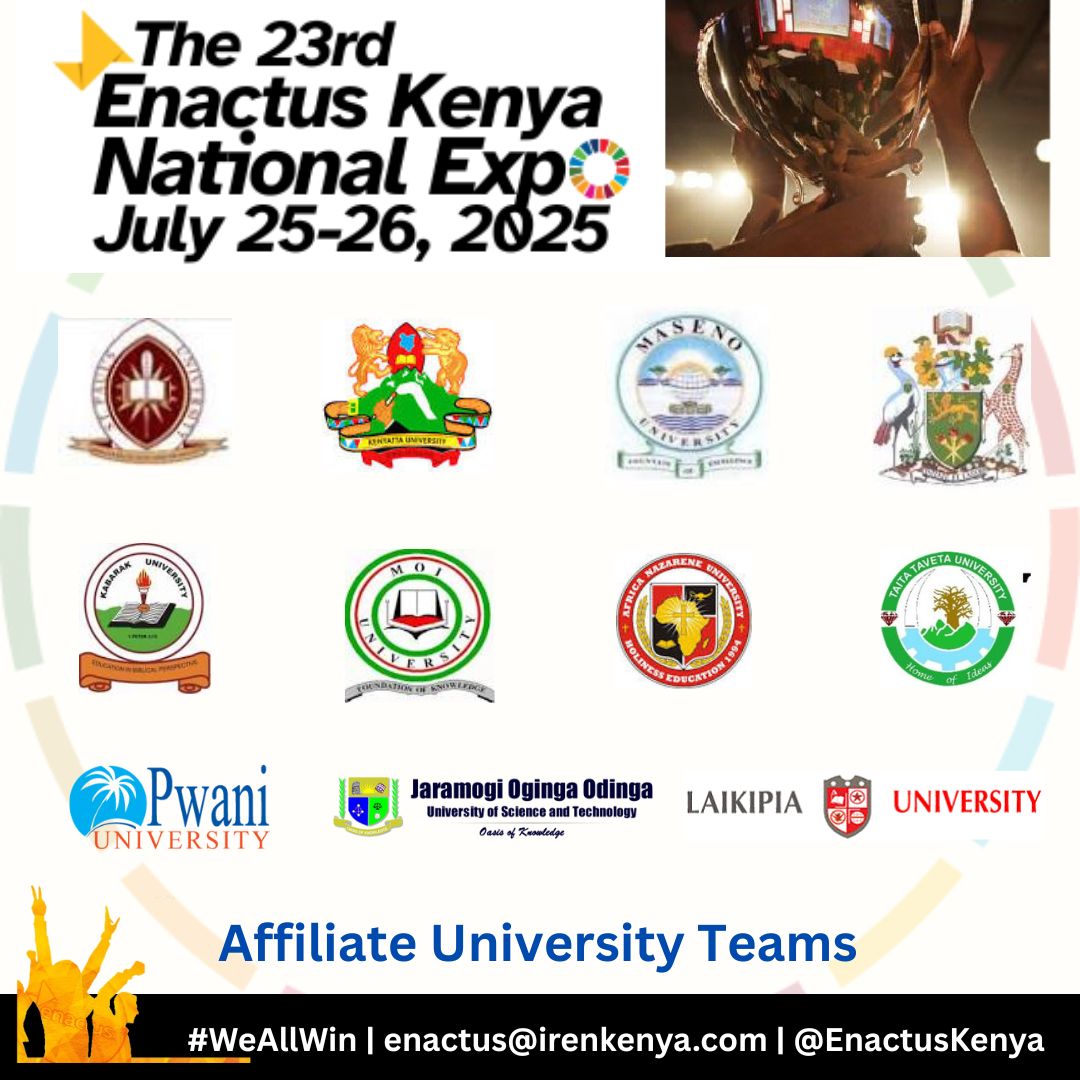 For 20+ years, Enactus Kenya has powered student innovation, hosting 20+ national competitions &amp; opening doors to 25+ global cities.
With 30+ universities on board, the 2025 Expo is a celebration of higher ed shaping changemakers.
Is your university on the map? 
#EnactusExpo2025