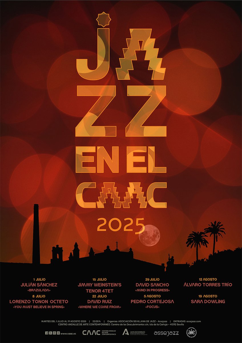 CulturaAND's tweet image. #PlanCCUL | ¡Nueva sesión hoy de #JazzenelCAAC!
🎷 Todos los martes hasta el 19AGO, jazz en un espacio singular.
📌 Patio del Claustrón del @caac_sevilla
⏰ 22.00
🗓️ 22JUL David Ruiz 'Where We Come From'
🎟️ socios.assejazz.com