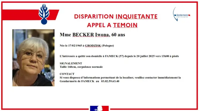 amisgendarmerie's tweet photo. RECHERCHE - Disparition inquiétante à Fameck : la Gendarmerie lance un appel à témoins
https://t.co/1nV3mELf21 https://t.co/IFRHkL1Hft