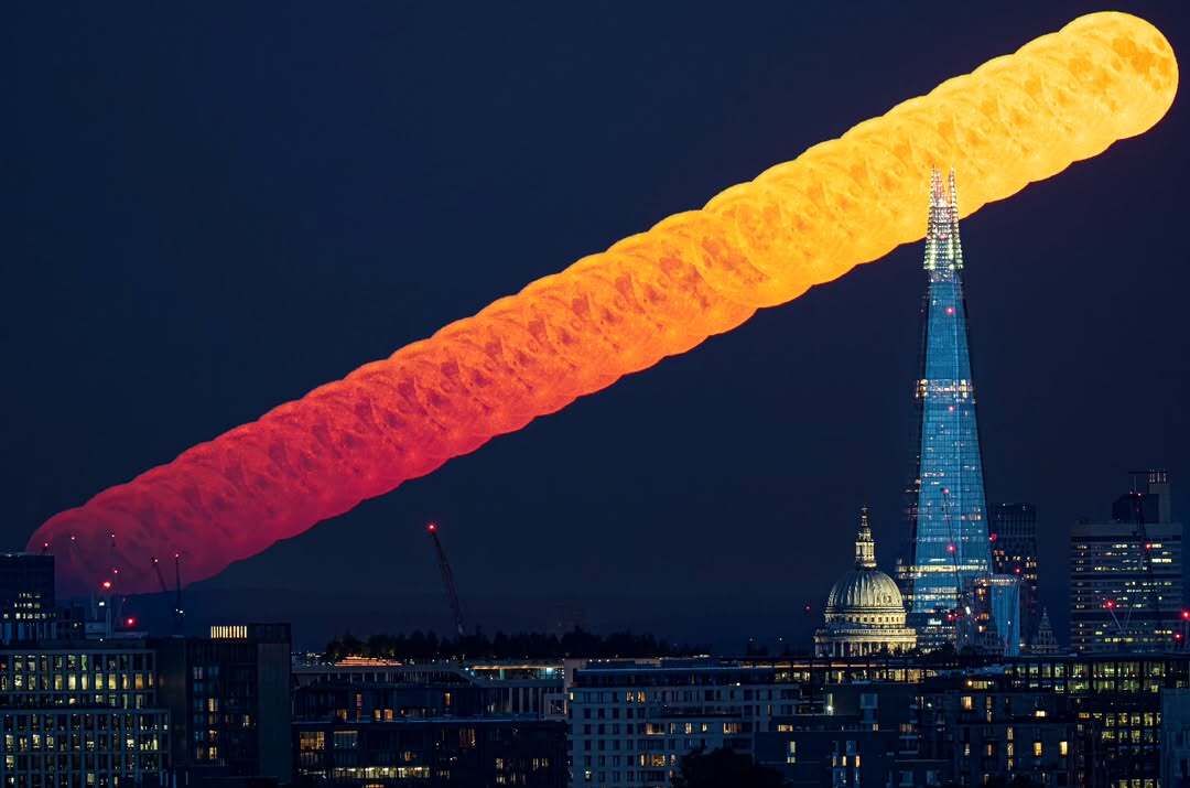 Moonrise over London 🌕 philiptrewphotos (IG) captured the full journey of the moon with a perfectly timed photo sequence over The Shard.

#theshard #shardpics #moonoftheday