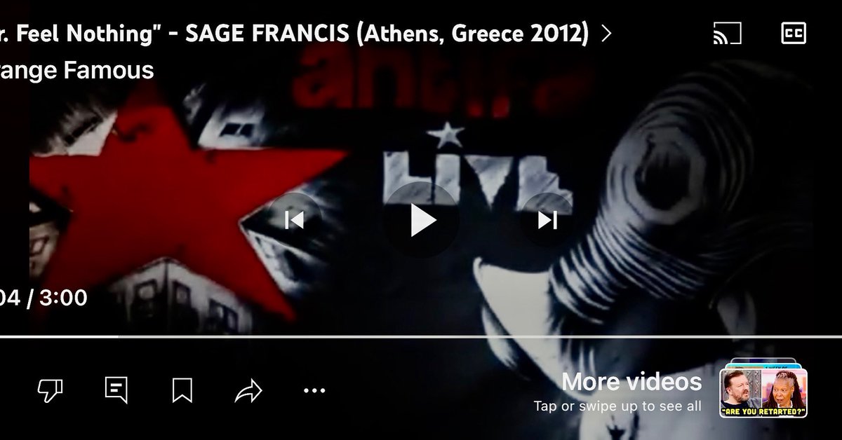 MR FEEL NOTHING!

Uncle <a href="/SageFrancis/">Sage Francis</a> LIVE in Athens.

youtu.be/1vq7keS2Cxw?si…

#speechdevelopmentrecords #sdr #independentlabel 
#rap #independenthiphop #hiphop #sagefrancis #strangefamousrecords #strangefamous