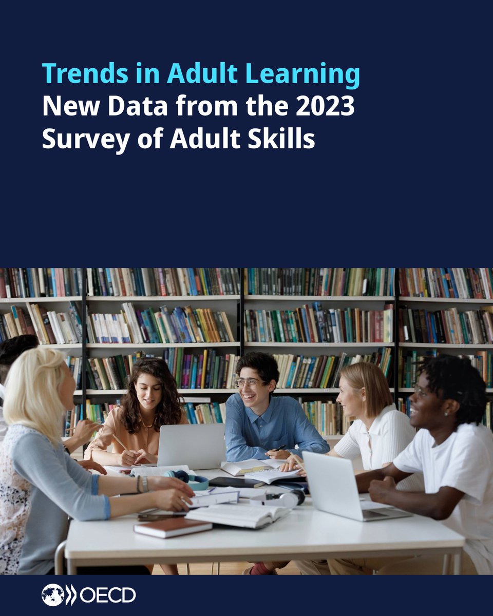 OECD_Social's tweet image. Despite efforts to improve access, participation in adult learning remains very uneven across countries.
See latest OECD analysis ➡️ oe.cd/trends-adult-l…
Survey of #AdultSkills
#PIAAC
#SkillGaps
