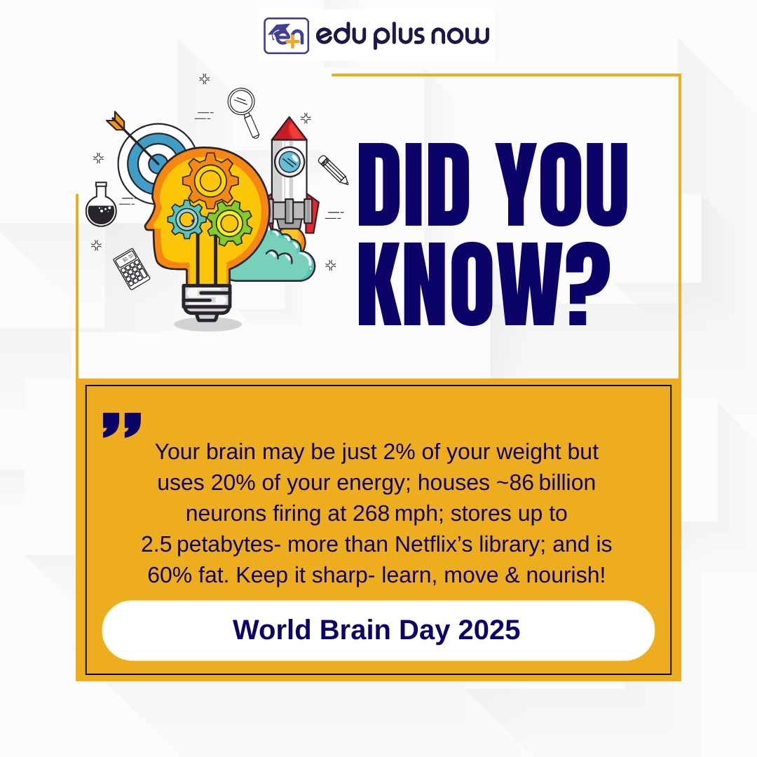 eduplusnow's tweet photo. 🧠 Deep Brain Bytes
#WorldBrainDay2025 #BrainPower #NeuroScience #CognitiveHealth #MentalWellness #MindfulLiving #BrainFacts #BrainHealthForAllAges #Neuroplasticity #StaySharp https://t.co/C3ukR1QmO5