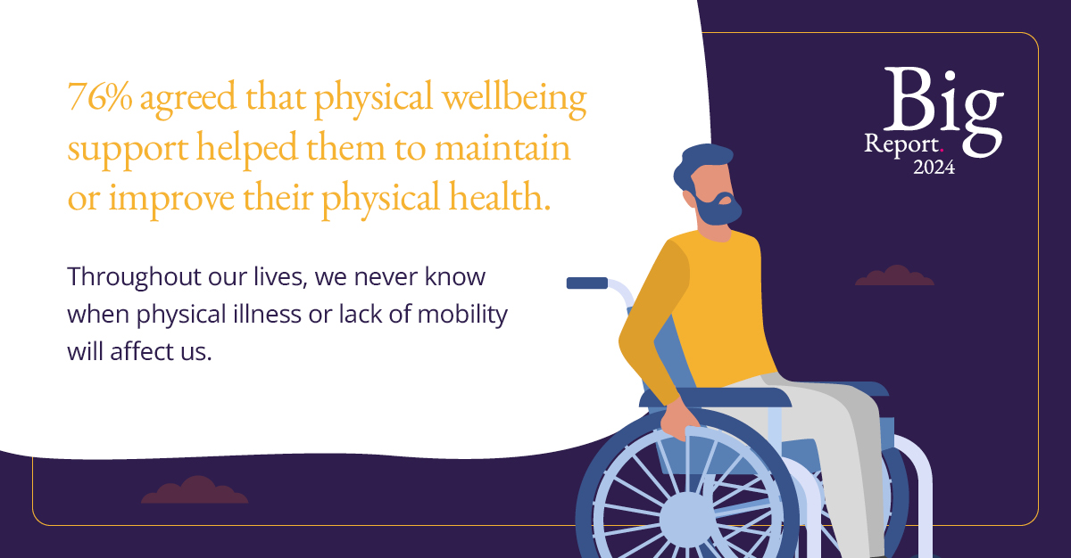 Physical health challenges can change everything 💛 From mobility scooters to physiotherapy, we helped solicitors facing stroke, cancer, childbirth &amp; more. In 2024, 76% said our physical wellbeing support helped them stay well or get better: thesolicitorscharity.org/big-report