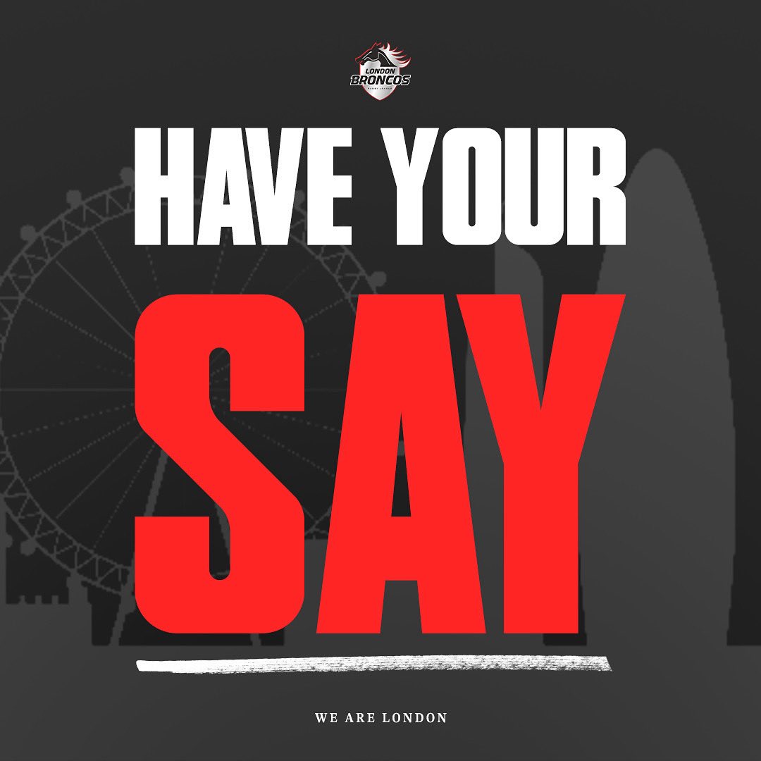 LondonBroncosRL's tweet image. ๐ฃ๏ธ| ๐๐๐๐ ๐๐๐๐ ๐๐๐!!
We are asking all supporters to take part in our wide-ranging survey so we can look to provide a better service.
Whether youโve been to just a few games or all of them we want to have your feedback โฌ๏ธ
๐ surveymonkey.com/r/HRX2GLS
#WeAreLondon๐