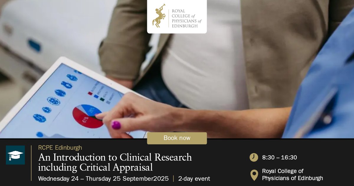 RCPEdin's tweet image. Learn the full research process—from study design to publication—this September.
Secure your spot today: rcpe.ac.uk/events/introdu…