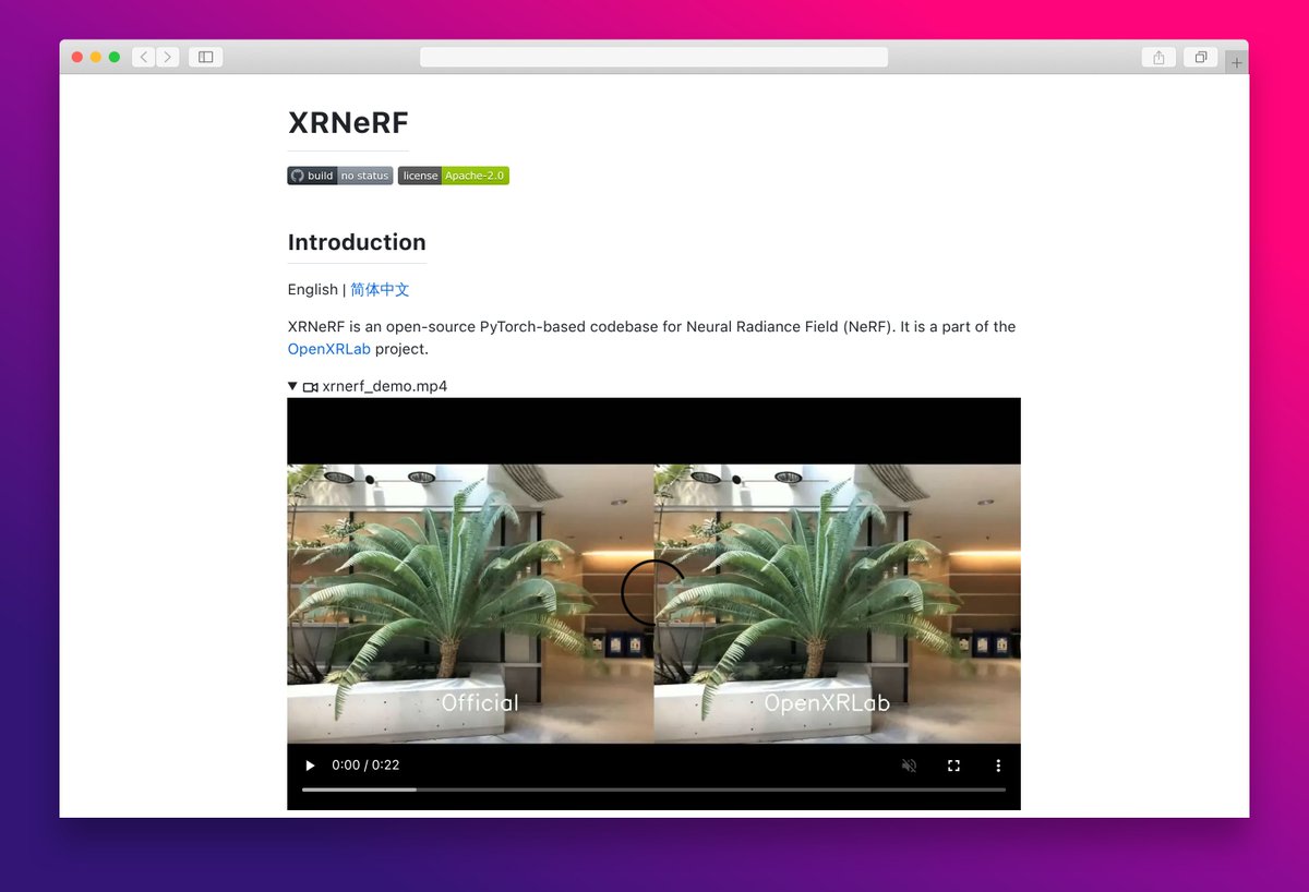 essamamdani's tweet image. XRNeRF  
#NeRF #NeuralRendering #OpenSource