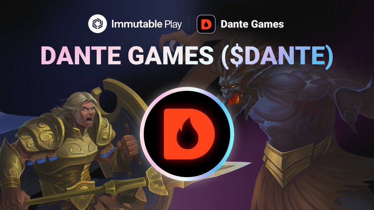 dimonachi's tweet image. Great $DANTE token is going LIVE today!
@PlayDanteGames secured a $20M investment from Rollman Management. These are big numbers, I think the game has great prospects.
I actively play their game Hellmaster. It's quite exciting and helps me earn a legendary key in @Immutable…