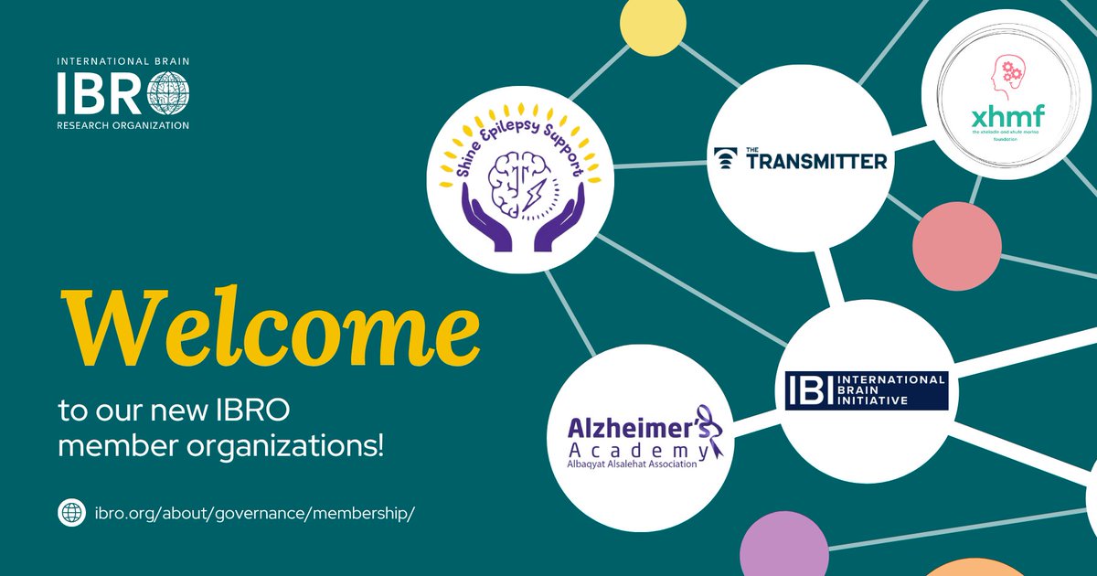 IBROorg's tweet image. 5️⃣ new organizations have become an IBRO member since the beginning of this year!
We look forward to advancing our shared mission to drive #neuroscience forward together 🌍
💡Is your organization interested in joining IBRO? Learn more here: ibro.org/about/governan…
#IBROmembers