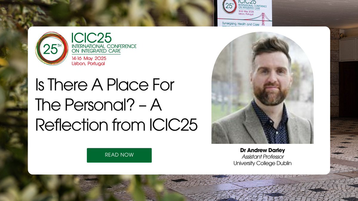 🧠💬 Can lived experience research drive real change in health and care?

At #ICIC25, Andrew Darley shared how co-design, complexity science &amp; personal stories are shaping better systems.

📖 Read his reflection:
👉 ow.ly/jfER50Wr610

#LivedExperience #IntegratedCare