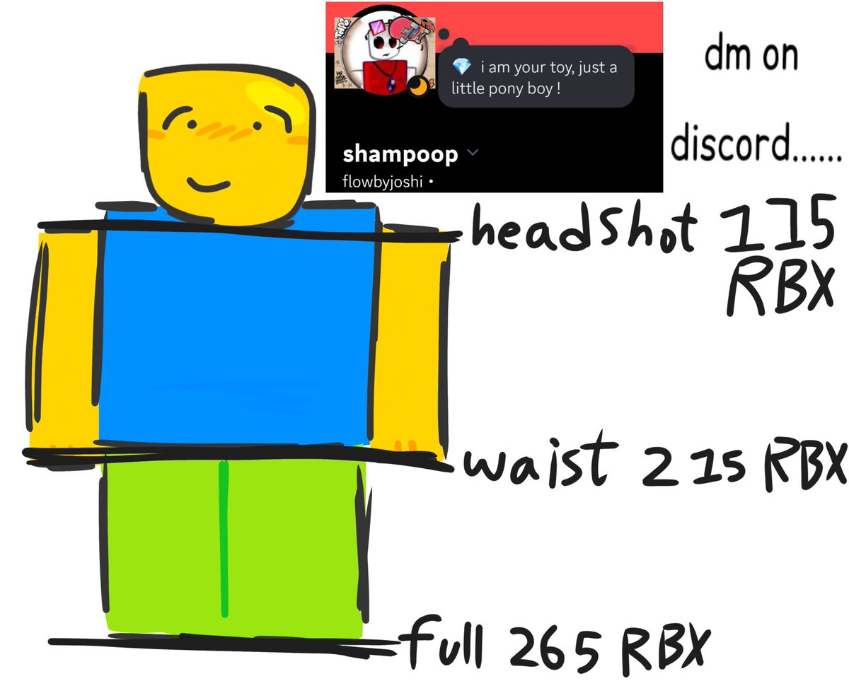 flowbyjoshi's tweet image. updated comms sheet ok BUY MY ROBUX COMMS