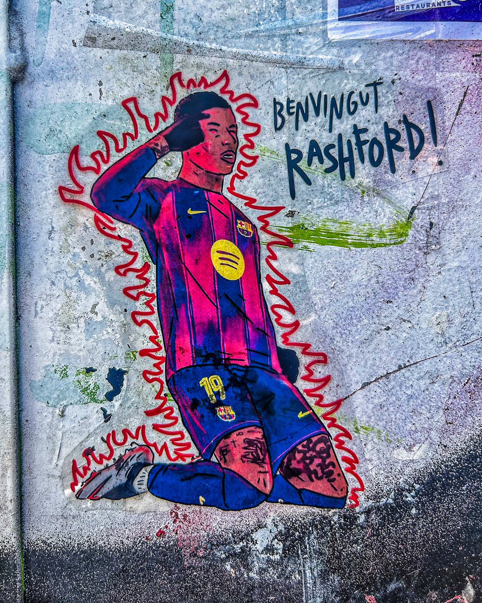eurofootcom's tweet image. ๐ด๓ ง๓ ข๓ ฅ๓ ฎ๓ ง๓ ฟ๐ฅ In the streets of Barcelona... "WELCOME RASHFORD!" ๐ด๐ต (@mikinoelle)