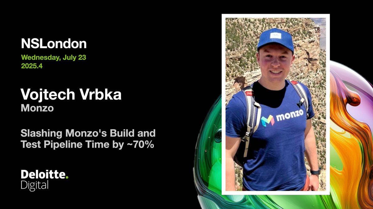 Our second speaker for our July event is Vojtech Vrbka (Monzo)

"Slashing Monzo's Build and Test Pipeline Time by ~70%"

In this talk, I’ll share the strategies we implemented to dramatically reduce our CI test execution time from over 60 minutes to as little as 15 minutes.