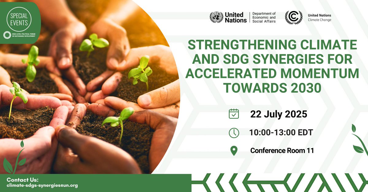 UNUIAS's tweet image. 🚨Today in New York & online! 🚨
Our Director will discuss #biodiversity, nature protection & development at a special event on strengthening #climate & #SDG synergies.
📅 22 July
🕑 10:00 (EDT)
ℹ️ buff.ly/QTHrBkb
📺 buff.ly/35BKTPR
@SustDev #HLPF2025