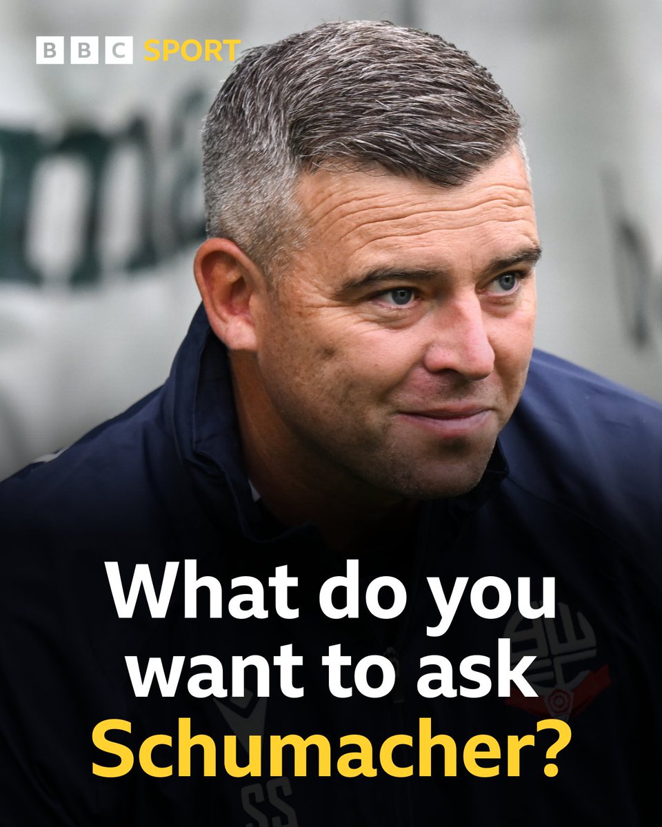 BBCRMsport's tweet image. Next week Total Sport builds up to the new #EFL season with your managers.
It's a direct line to the men in the dugout.
Bolton fans, post your questions for Steven Schumacher below โฌ๏ธ
๐ง Bolton latest: bbc.in/415E8bR
#BWFC #bbcfootball