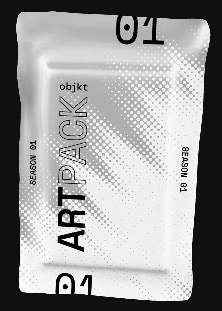 rogercollects_'s tweet image. Gm ❤️ Have a beautiful day ☀️🙌
”A sealed Season 1 objkt Art Pack containing 3 random, curated digital artworks. This Art Pack is a tradable NFT. Opening the pack burns the NFT.”
objkt Art Pack - season 1
By @objktcom
