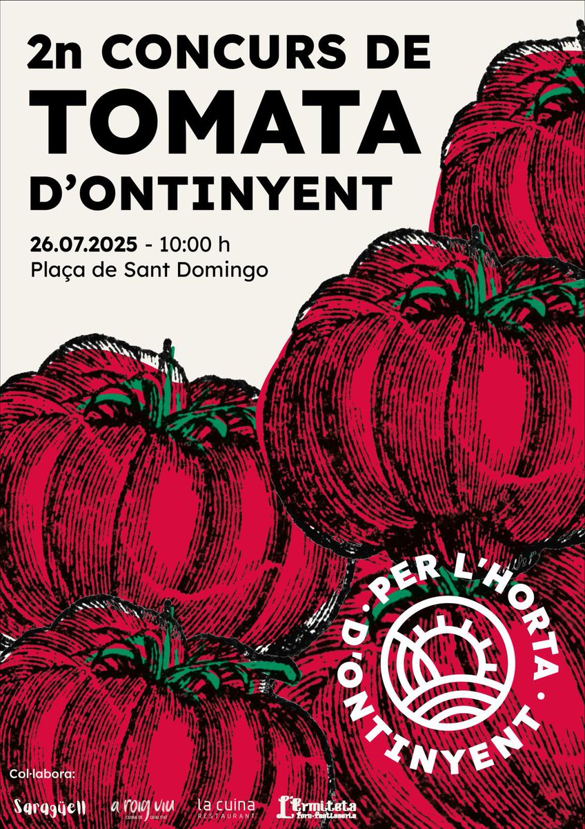 Has plantat unes bones tomates? Vine a concursar a Ontinyent!
No cal ser d'ací per a participar!
🍅💚
I si t'agrada la tomata lo que més, vine a passar un matí de categoria i a provar totes les tomates concurants.