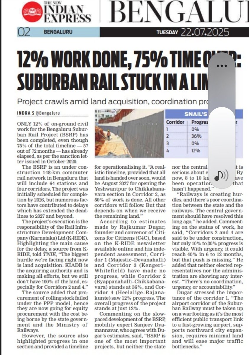 rajdugar's tweet image. T-15months
Sanctioned:Oct2020
TargetDate:Oct2026
4Corridors
148Kms
15767Cr
Per Km cost ONLY 106Cr
Comfortable,Fast,Eco-friendly,Economical Public Transport.
Almost ZERO interest frm MPs&MLAs, including
those who claimed they got this Project for Bluru.
@PMOIndia @narendramodi