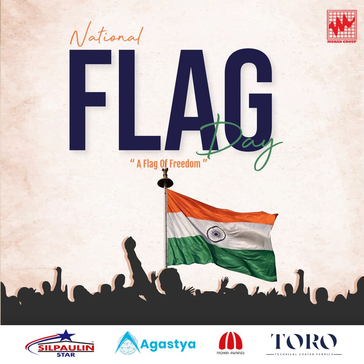 Saluting the symbol of our pride – the Tricolour that unites us all. 🇮🇳 #NationalFlagDay
Let the Tricolour remind us of our freedom, strength, and unity. Happy National Flag Day!
#FlagDayIndia #Tiranga #FlagDay