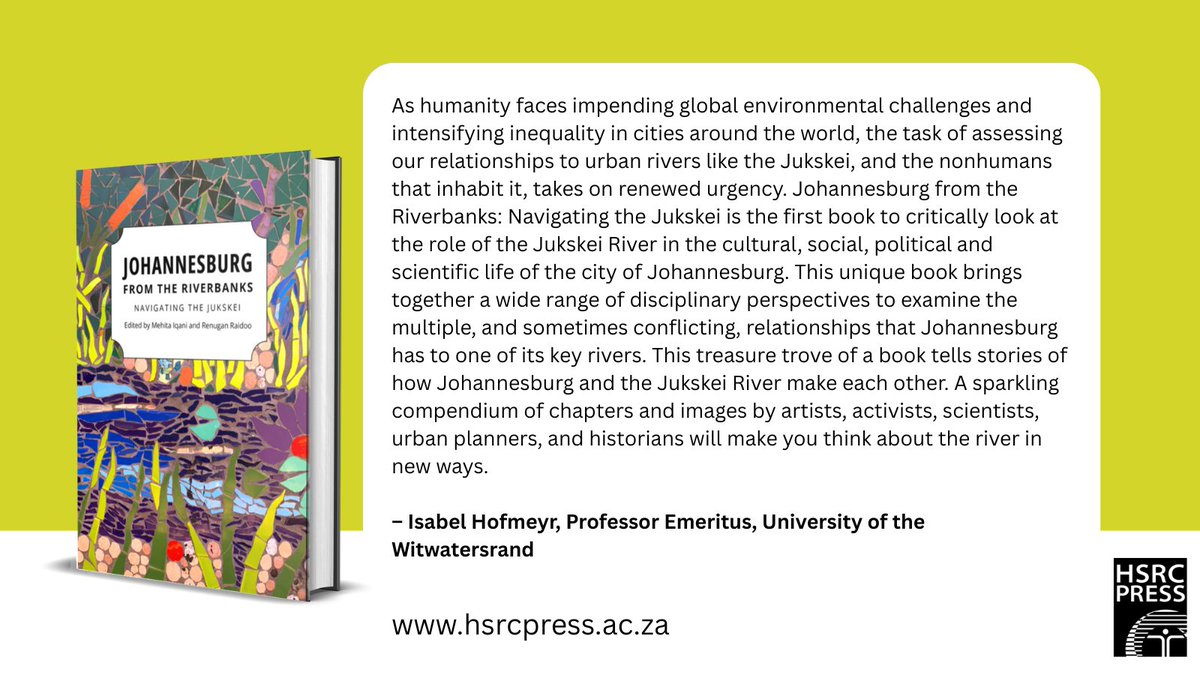 HSRC Press (@hsrcpress) on Twitter photo Catch our launches happening at the following dates!
- 31st July 2025 <a href="/ExclusiveBooks/">Exclusive Books</a> Rosebank
-1st August 2025 Vic yards in collab with The Water for the Future and Centre for science communication.
- 2nd August 2025 at Alex Mall in collab with Alexandra Water Warriors. Catch our launches happening at the following dates!
- 31st July 2025 <a href="/ExclusiveBooks/">Exclusive Books</a> Rosebank
-1st August 2025 Vic yards in collab with The Water for the Future and Centre for science communication.
- 2nd August 2025 at Alex Mall in collab with Alexandra Water Warriors.