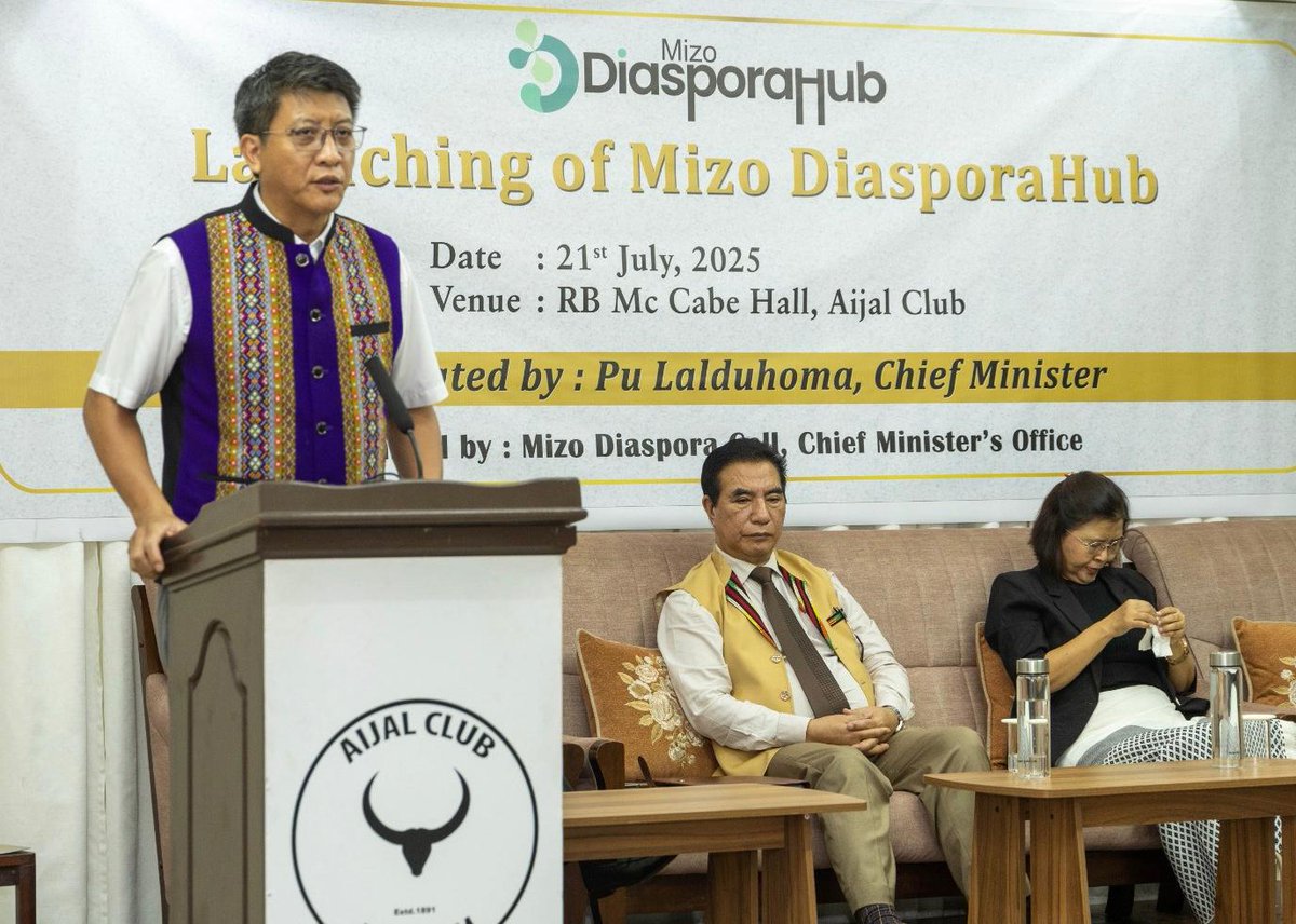 The Chief Minister of Mizoram, Shri. <a href="/Lal_Duhoma/">Lalduhoma</a>, officially launched the Mizo Diaspora Hub at RB McCabe Hall, Aijal Club. The portal was developed by the Mizo Diaspora Cell, Chief Minister’s Office, in collaboration with LushAITech , to connect Mizos living in different parts of