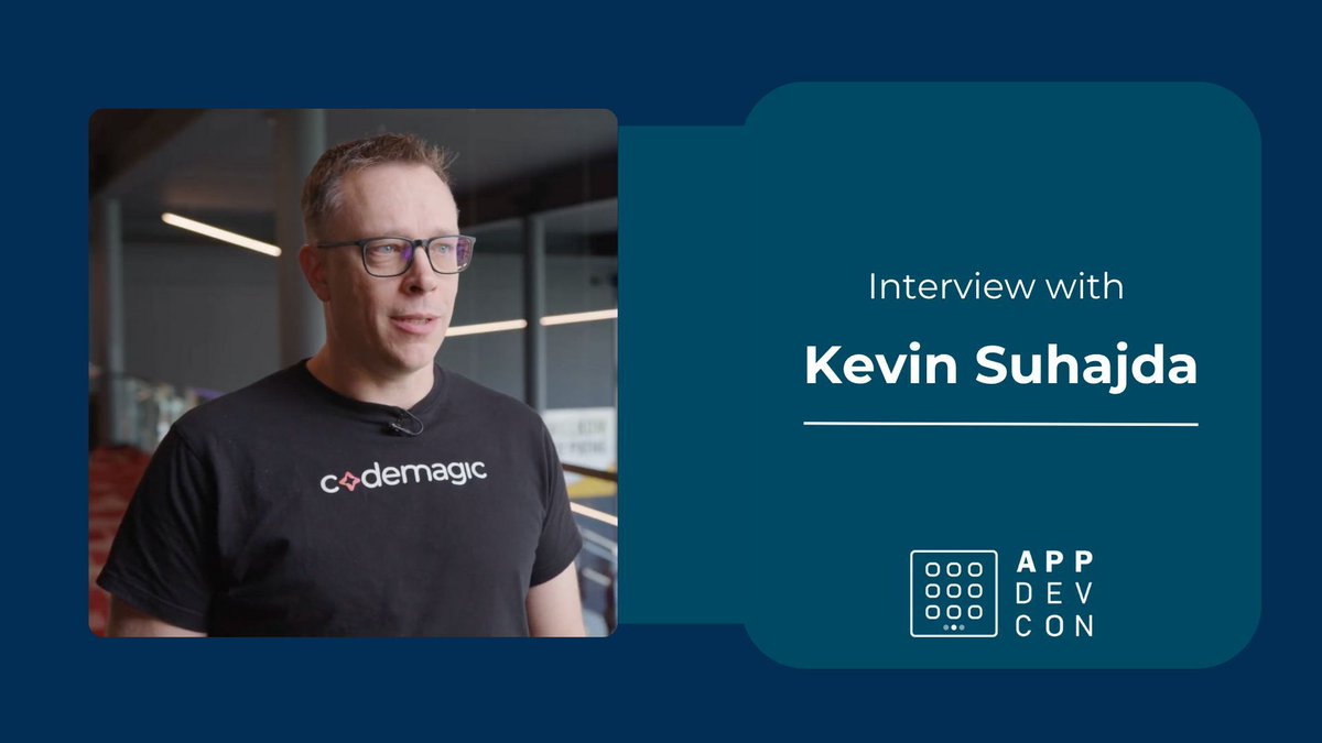 🎙️ Kevin Suhajda is a Senior Solutions Engineer at <a href="/codemagicio/">Codemagic</a>. He made an appearance at #Appdevcon and we had the pleasure to interview him, watch it now: appdevcon.nl/session/interv… #appdevelopment
