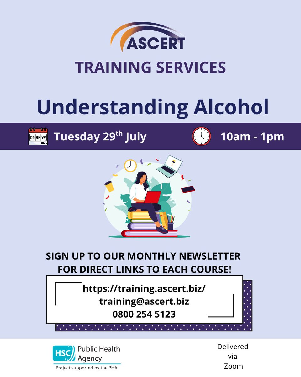ASCERTNI's tweet image. These courses are FREE to those working in the
community, voluntary & statutory sectors
Sign up to our monthly newsletter for direct links to each course!
ascert.biz/sign-up-for-up…
All info and how to register below 👇
👉training@ascert.biz
👉training.ascert.biz