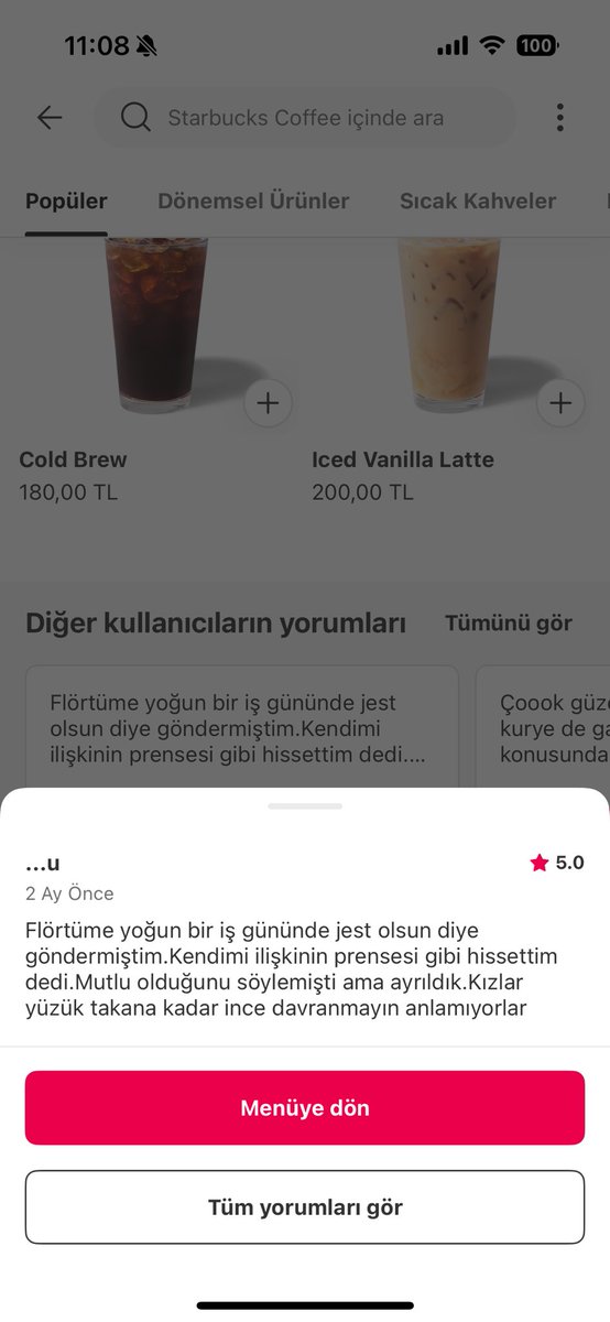 Günaydın artık rahatça kahve bile söyleyemiyoruz bu yorum nedir ya bezdim
