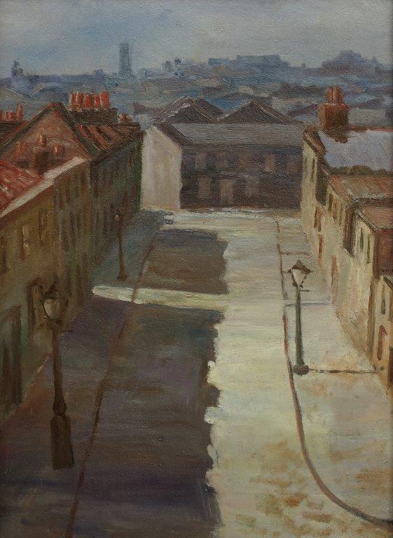 EastLndonGroup's tweet image. This is "NE Bethnal Green" by George Board from 1928. This is the only known surviving example of George's work in oils despite the fact that he was a regular contributor to shows. I'd love to know where this scene might have been in Bethnal Green but, to date, it has eluded me.