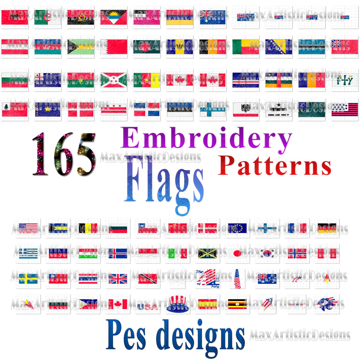 New product: 160+ flags many of famous countries/artistic flags embroidery patterns Pes Dst files for download 👉🏽👉🏽 etsy.com/listing/139992…