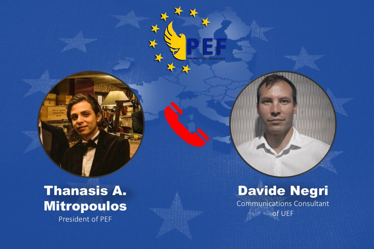 PEF_info's tweet image. 🇪🇺🔷 Big day for Pan-European dialogue!
The President of PEF,
@thasamit, met with Davide Negri, of Communications at UEF (@federalists), to explore common ground, shared values, and the future of European federalism.
🇪🇺 United, we move forward.