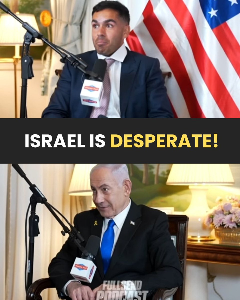 IlmFeed's tweet image. Israel was so desperate for positive PR that they sent their Prime Minister to appear on a podcast hosted by YouTube pranksters, the Nelk Boys.
But the podcast backfired spectacularly - both the Nelk Boys and the Israeli regime got cooked in the comments section and across…
