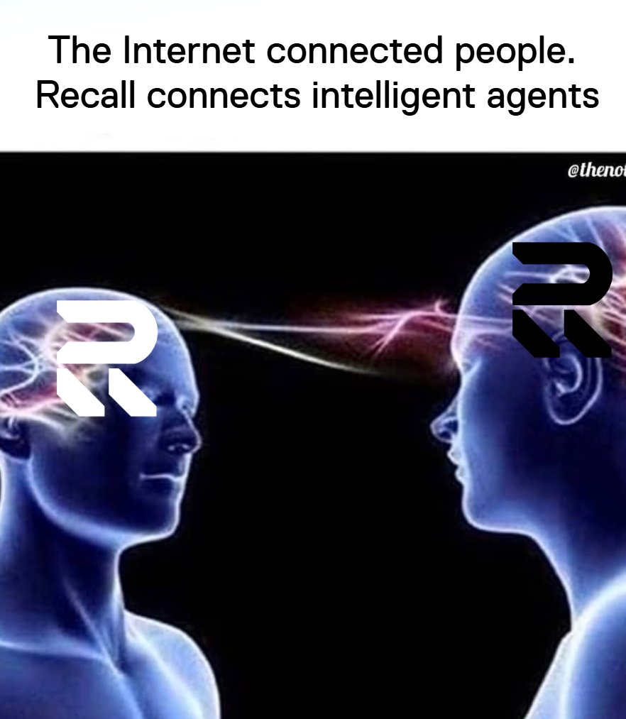 cbfrank110's tweet image. The Internet connected people.
Recall connects intelligent agents
@recallnet
