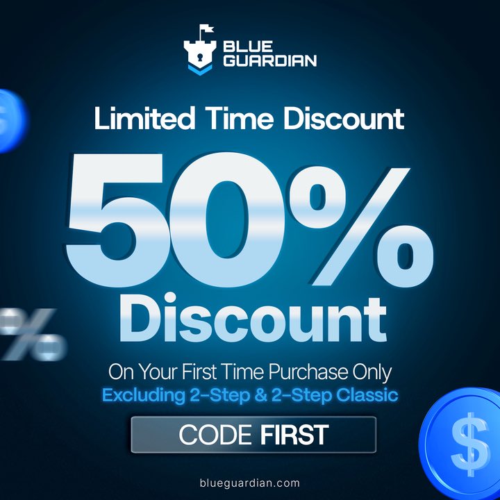 goldukaegb's tweet image. 🚨 New Traders, this is your chance to get funded for half the cost!
@BlueGuardiancom is giving you a 50% discount on your first purchase 🔥
🎯 Use code: FIRST
🛡️ 30% off available for returning users too
📌 Start here: checkout.blueguardian.com/ref/1744/
The right time to start is NOW.…