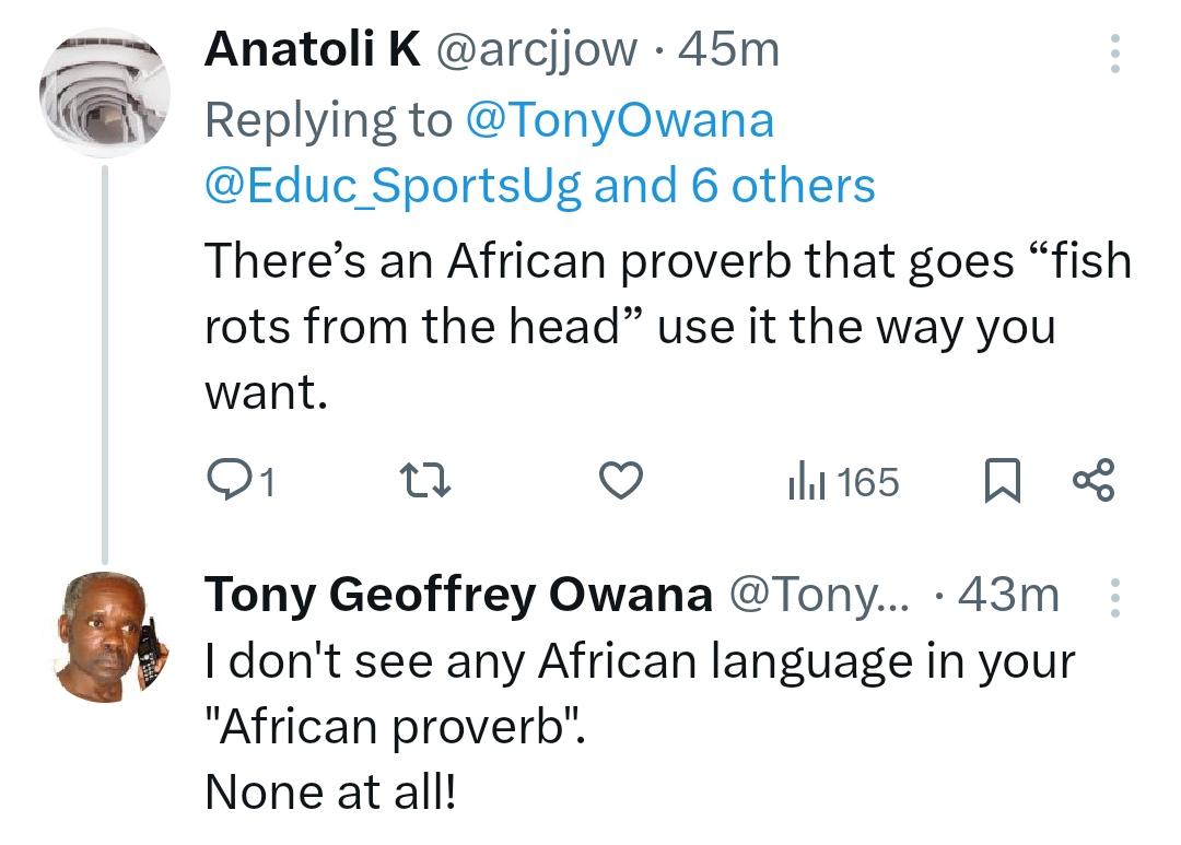 TonyOwana's tweet image. NEWEST NORMAL!?
A fellow African here insists that he is citing an African proverb!
I think it is safer to just agree ..😁
