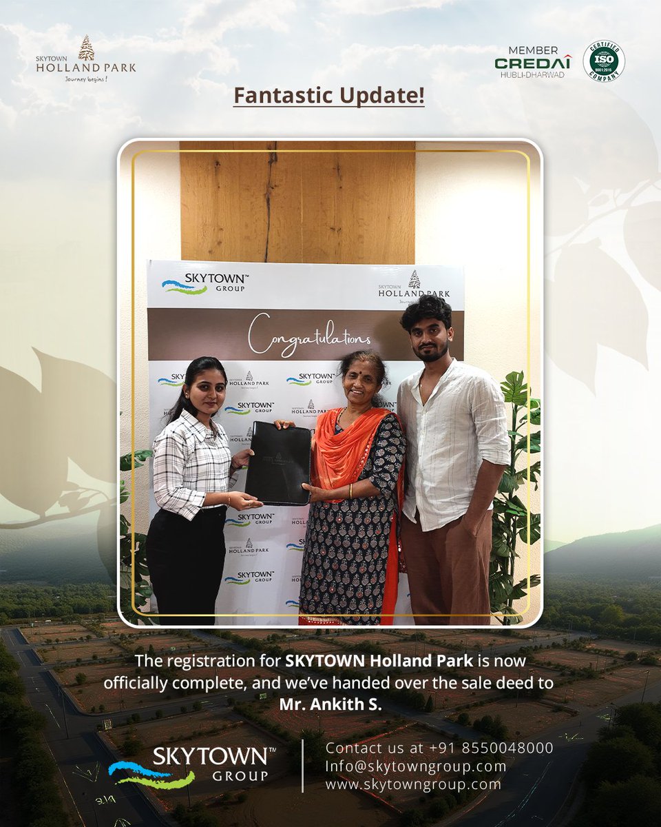 infoskytown27's tweet image. From paper to property, Mr. Ankith S has officially become part of the SKYTOWN family. Holland Park welcomes you!
.
.
#skytownhollandpark #hublihomes #propertyhandover 
#clientachievement #newlandowner #futurecommunity