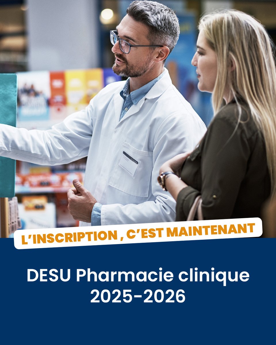 💼 DESU Pharmacie clinique 2025 - 2026 | Inscription

🔗 Toutes les infos, le programme détaillé et les modalités d’inscription sont à retrouver ici : urps-pharmaciens-paca.fr/ouverture-insc…