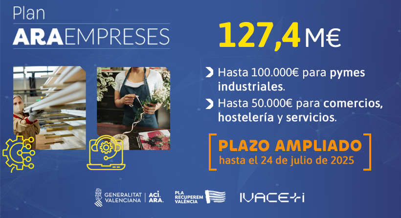IVACE+i (@gvaivace) on Twitter photo 🔊3⃣últimos días para solicitar las ayudas del Plan #AraEmpreses para recuperar y reactivar tu #negocio
▶️Ayudas directas y acumulables
💻Tramitación rápida y sencilla
👤Atención☎️ y 📨
💶Posibilidad de anticipo sin aval
🔎Pídela👉acortar.link/b4wmky
<a href="/CanoMarian/">Marián Cano</a> 🔊3⃣últimos días para solicitar las ayudas del Plan #AraEmpreses para recuperar y reactivar tu #negocio
▶️Ayudas directas y acumulables
💻Tramitación rápida y sencilla
👤Atención☎️ y 📨
💶Posibilidad de anticipo sin aval
🔎Pídela👉acortar.link/b4wmky
<a href="/CanoMarian/">Marián Cano</a>