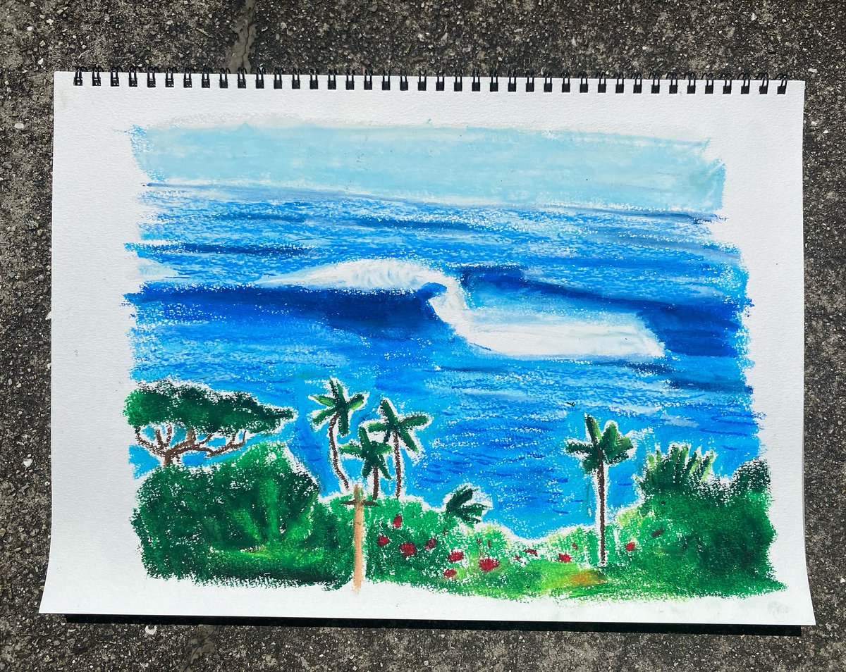 npp_akira's tweet photo. クレパスアートで海
#クレヨン #crayon #art #painting #drawing #illustration #illustrator #絵画 #アート #sea #ocean #海 https://t.co/xGCsdvQMEo