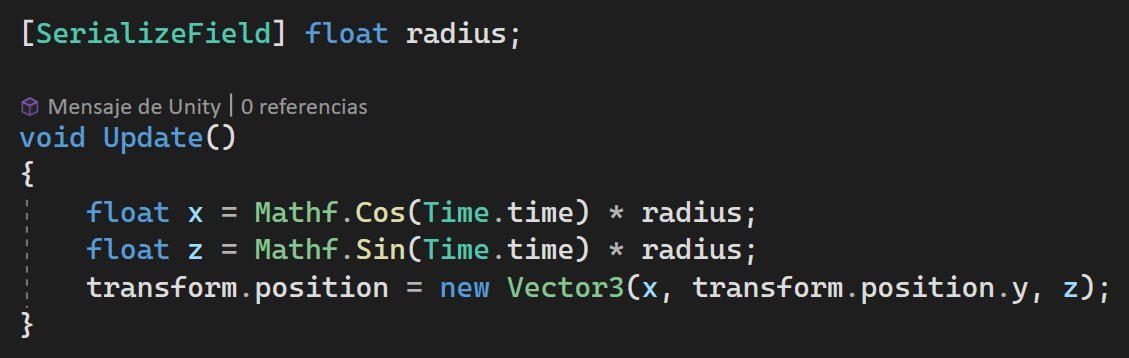 ElenaImagineer's tweet image. #Unitytips ⇩⇩⇩

Crea un movimiento circular con Mathf.Sin y Mathf.Cos 🤓

#gamedev #indiedev #Math