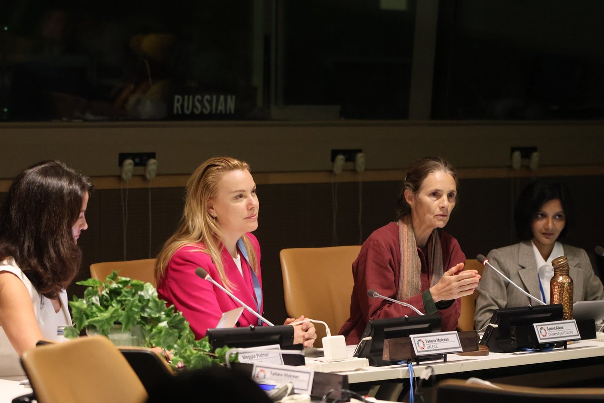 UNECE's tweet image. Investing in social #development underpins sustainable peace & resilient economies. @UNECE policy tools, esp. #PublicPrivatePartnerships, can help align public spending & private finance w/ inclusive objectives, empowering people & restoring social trust ~ @Tatiana_Molcean #HLPF