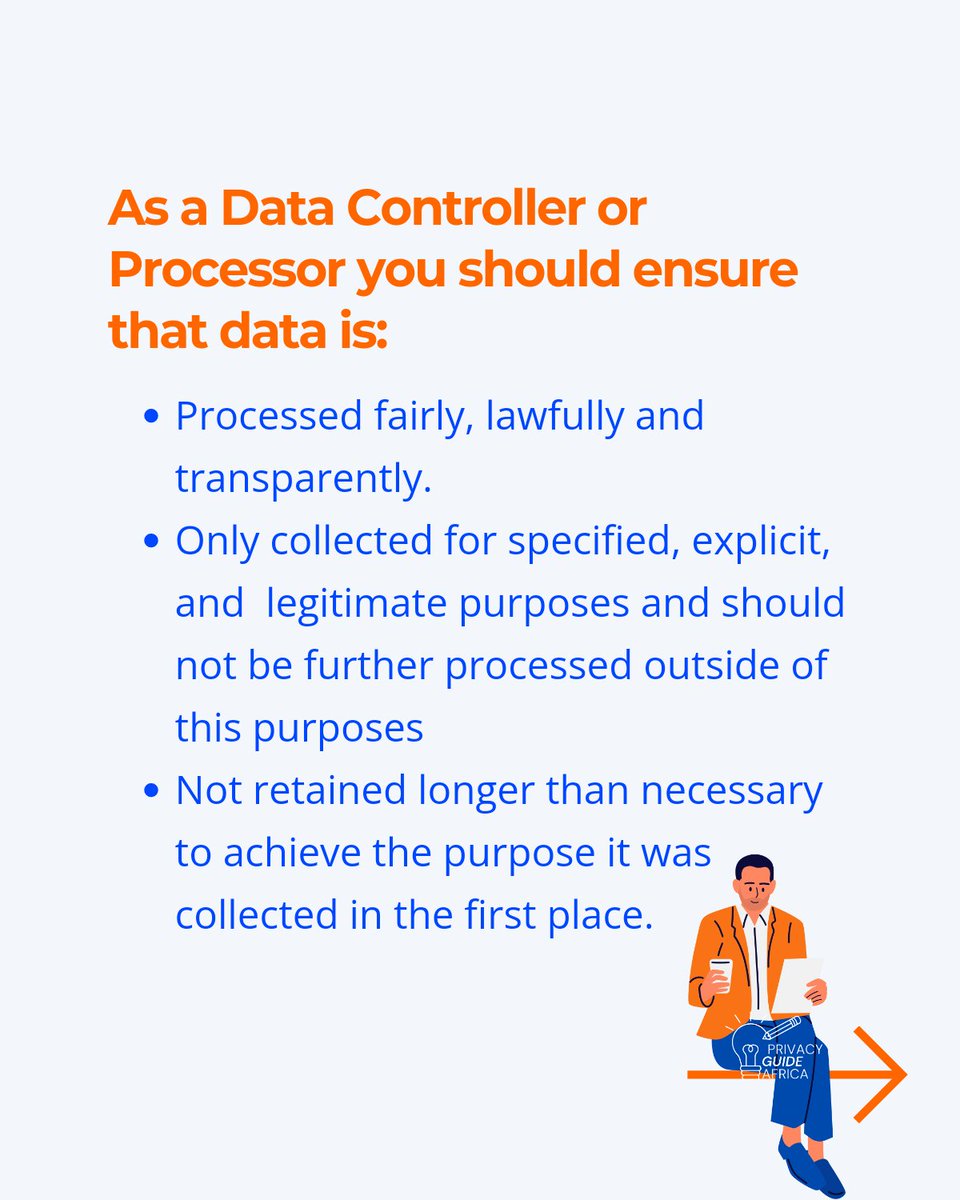 PrivacyGuideAfr's tweet image. Are you handling data properly?

If you&apos;re processing data of people in Nigeria, here’s Part 1 of the NDPA laws you should know.

Not sure if you&apos;re a data controller/processor?
privacyguide.africa/controller-pro…

#DataProtection 
#PrivacyGuideAfrica
