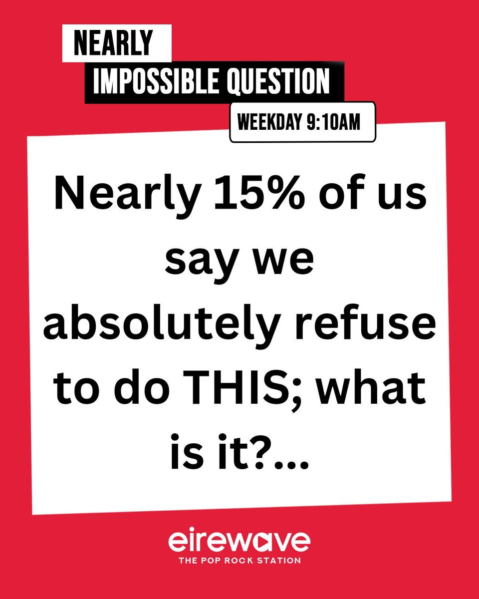 eirewave's tweet image. A right toughie at 9:10 on Eirewave! We just gave the answer. Did you crack it?