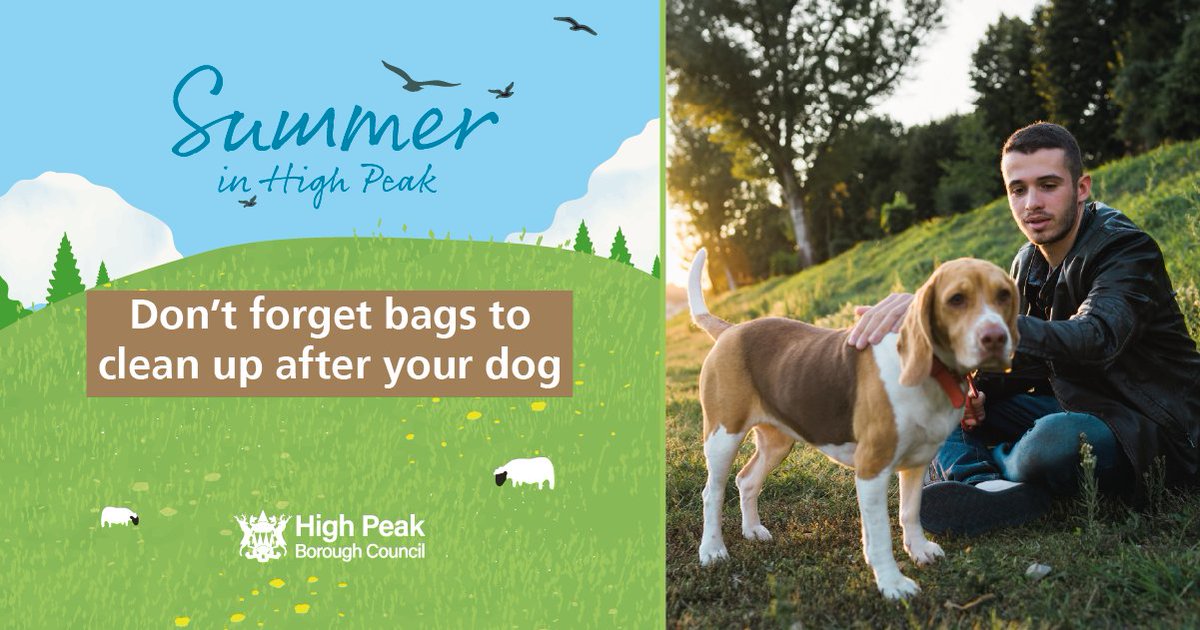 HighPeakBC's tweet image. If you're out walking the dog make sure you clean up after them. Don't just leave it for someone else to clear up or step in!
If there's no bin nearby then walk it home with you.
You can report dog fouling online highpeak.gov.uk/dog-fouling