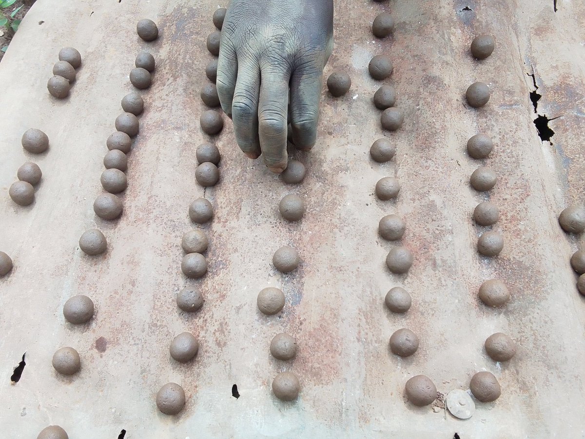 TimoGodsgiven's tweet image. In Lango culture,crafting clay balls for hunting birds is a traditional skill rooted in community practices.Passed down to generations young hunters learn from elders how to shape moist clay into effective weights.Dried in the sun,these clay balls become tools for catching birds
