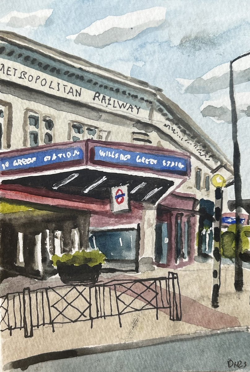 I am painting every tube station.

Number 87 is Willesden Green.

But paintings from darrenhaymanart.com

 #DarrenHaymanUnderground #london #Londonunderground #tubetrain #london #painting #watercolour #tubestation #londonart #trainpainting
