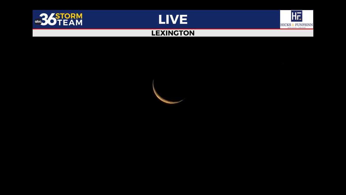 GaudetWeather's tweet image. Awesome view of the moon early this morning. It's 6% illuminated in it's waning crescent phase. #kywx